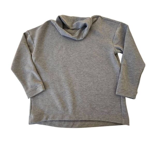 Banana Republic Womens Funnel Turtle Neck Textured Pullover Sweater Gray Small - Picture 5 of 9